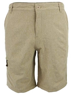 Mens Amphibian Hybrid Shorts Chino Golf Athletic Casual Quick Dry 21 Solid Walk Boardshort Khaki Black