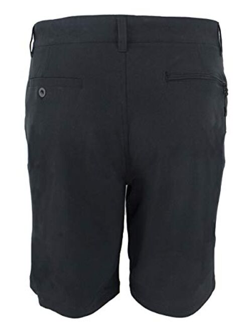 Mens Amphibian Hybrid Shorts Chino Golf Athletic Casual Quick Dry 21 Solid Walk Boardshort Khaki Black