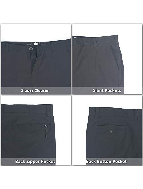 Mens Amphibian Hybrid Shorts Chino Golf Athletic Casual Quick Dry 21 Solid Walk Boardshort Khaki Black