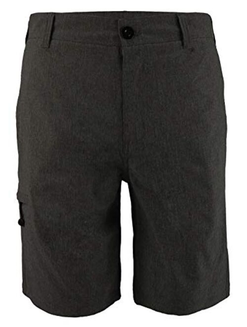 Mens Amphibian Hybrid Shorts Chino Golf Athletic Casual Quick Dry 21 Solid Walk Boardshort Khaki Black