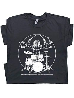 Davinci Drums T Shirt Funny T Shirt Rock Drummer Set Tee Band Drumming Guitar Gift for Men Women Teen Kid