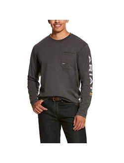 Men's Rebar Logo Long Sleeve Crewwork Utility Tee Shirt