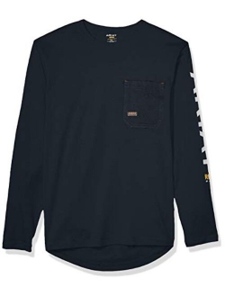 Men's Rebar Logo Long Sleeve Crewwork Utility Tee Shirt