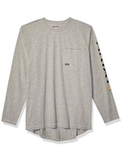 Men's Rebar Logo Long Sleeve Crewwork Utility Tee Shirt