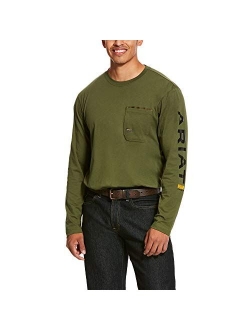 Men's Rebar Logo Long Sleeve Crewwork Utility Tee Shirt