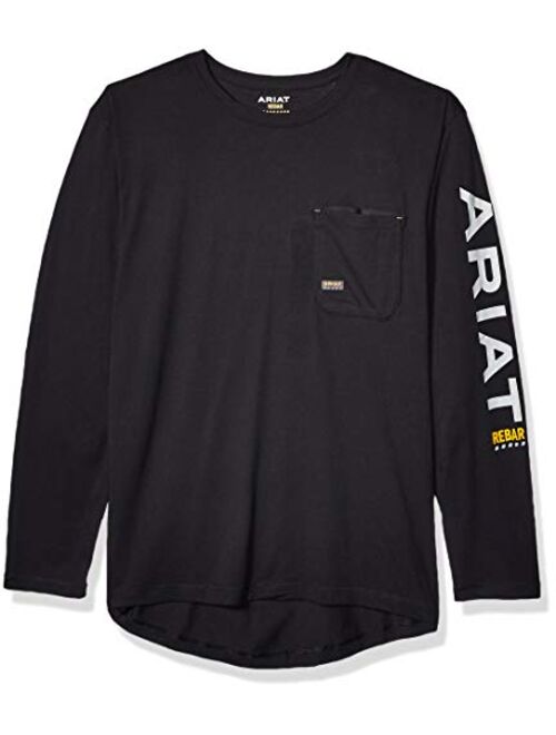 ARIAT Men's Rebar Logo Long Sleeve Crewwork Utility Tee Shirt