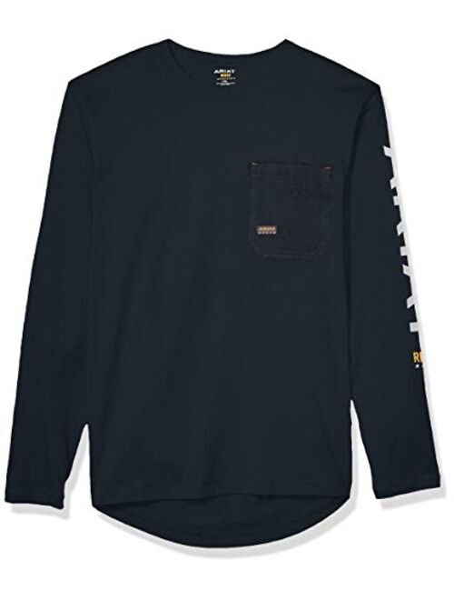 ARIAT Men's Rebar Logo Long Sleeve Crewwork Utility Tee Shirt