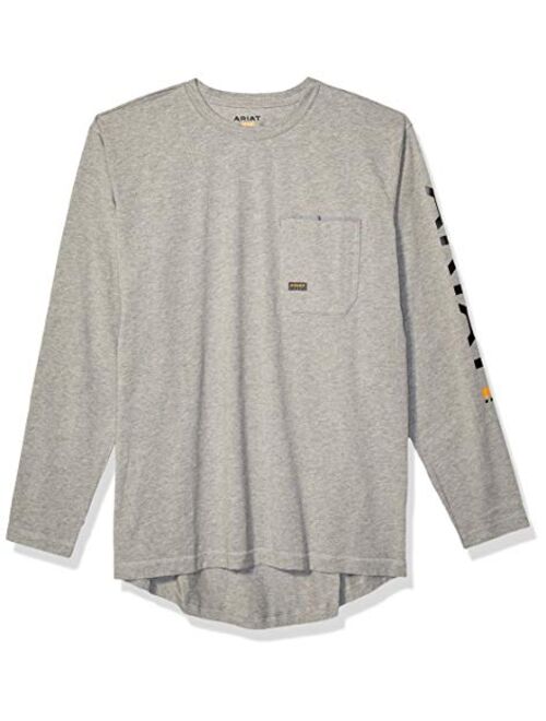 ARIAT Men's Rebar Logo Long Sleeve Crewwork Utility Tee Shirt