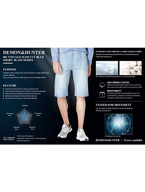 Demon&Hunter 881 Series Men's Denim Short