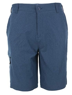 Men's Hybrid Amphibian Shorts Quick Dry 21" Flat Front Water Resistant Lightweight Size 30-40