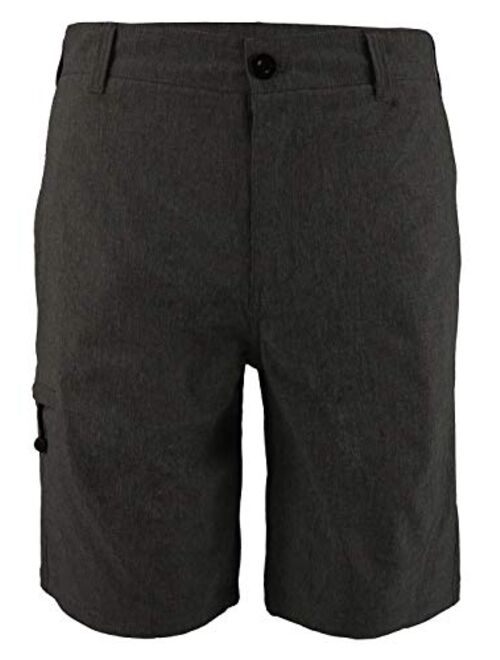 Men's Hybrid Amphibian Shorts Quick Dry 21" Flat Front Water Resistant Lightweight Size 30-40