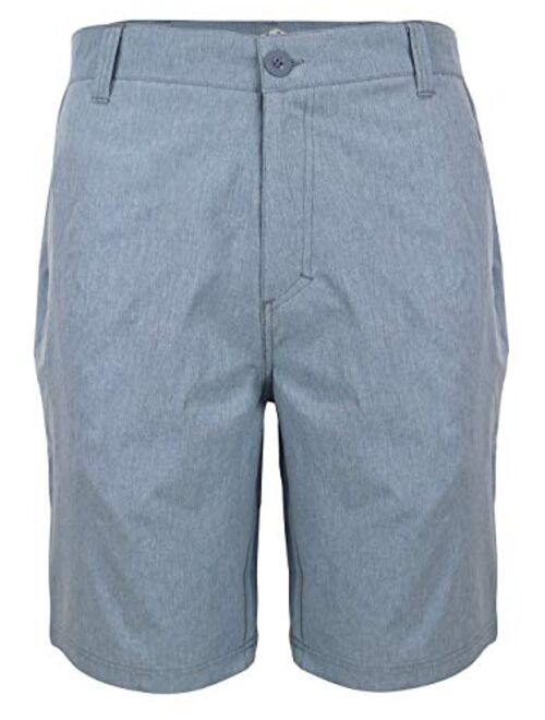 Men's Hybrid Amphibian Shorts Quick Dry 21" Flat Front Water Resistant Lightweight Size 30-40