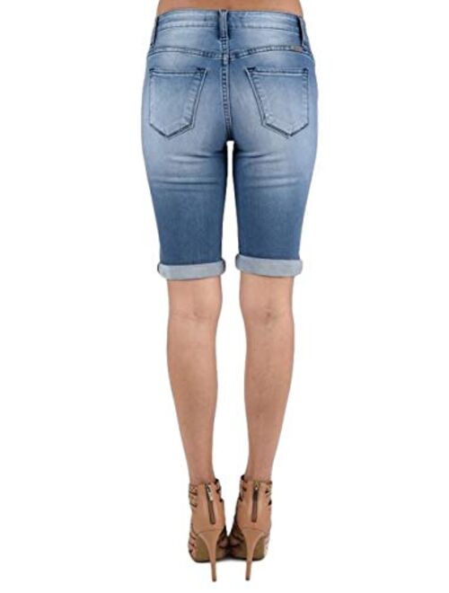 KanCan Jeans Mid-Rise Bermudas Shorts Medium Wash KC6110M