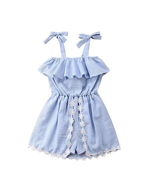 Frogwill Baby Toddler Girls Unicorn Rainbow Romper Summer Playsuit 18M-7Y