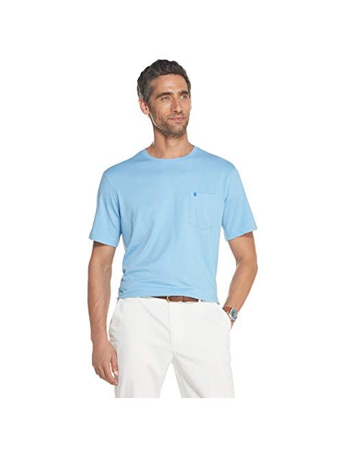 IZOD Men's Saltwater Short Sleeve Solid T-Shirt with Pocket