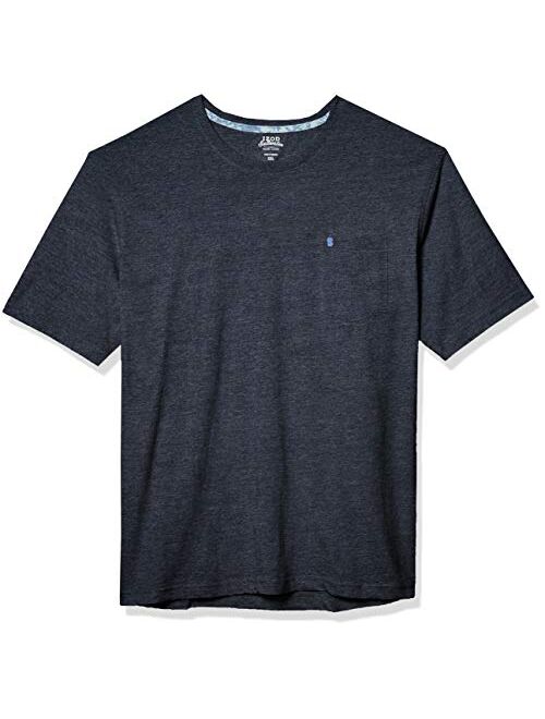 IZOD Men's Saltwater Short Sleeve Solid T-Shirt with Pocket