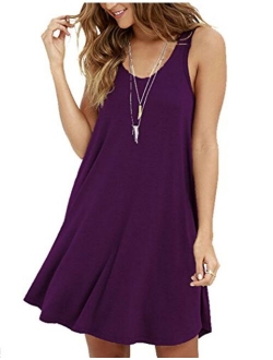 MOLERANI Women's Casual Swing Simple T-Shirt Loose Dress