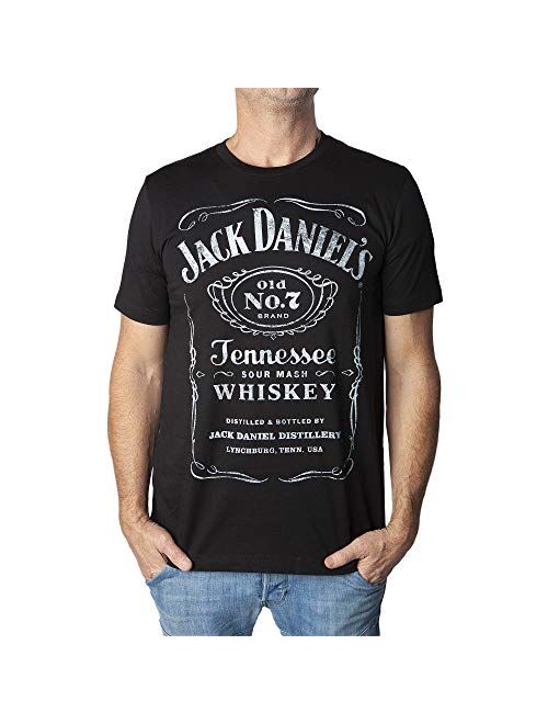 Jack Daniel's Black Label Old No. 7 Brand T-Shirt Made from Materials Small - 4X-Large Official Product