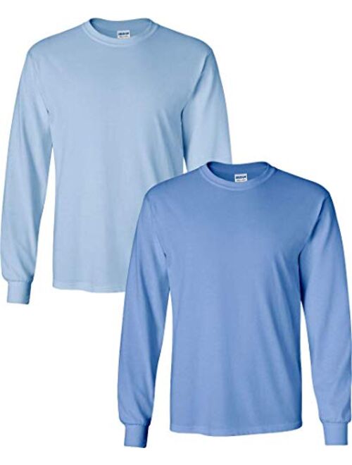 Gildan Men's Heavy Cotton Long Sleeve Crew Neck T-Shirt, 2-Pack