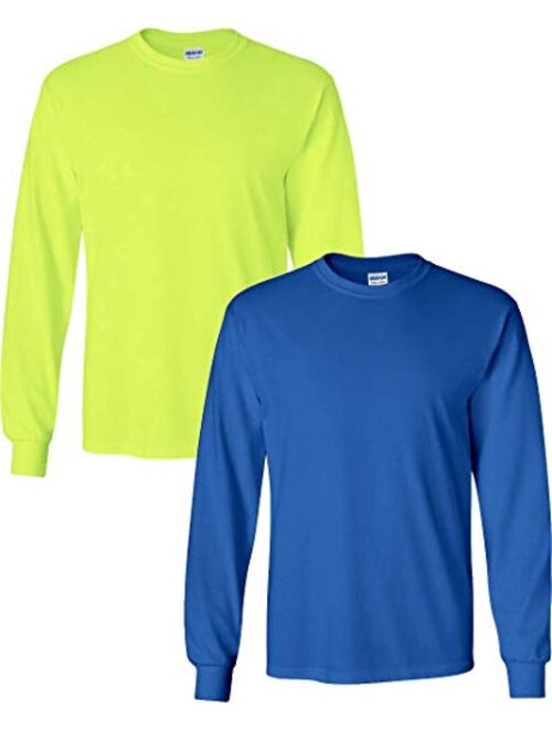 Gildan Men's Heavy Cotton Long Sleeve Crew Neck T-Shirt, 2-Pack