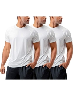 DEVOPS Men's 3 Pack Cool Chain Sports Active Hyper-Dry Workout Short Sleeve T-Shirts