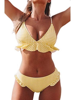 Women's Rambling Rose High-Waisted Push Up Bikini Set