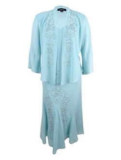 Women's Beaded Chiffon Jacket Dress