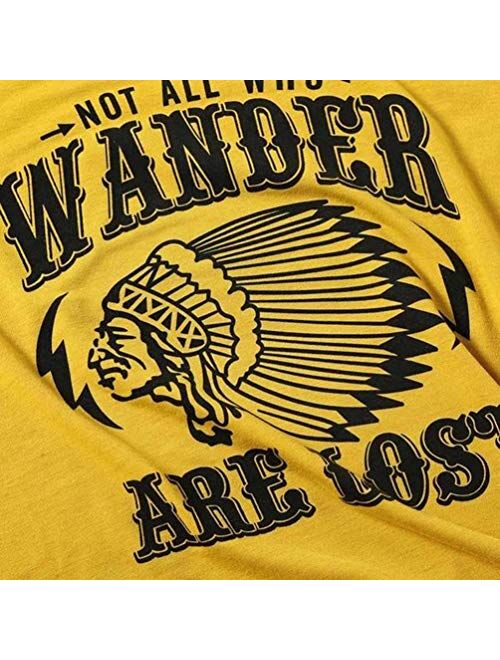 Anbech Womens Compass Graphic Tees Not All Who Wander are Lost Print Shirts Travel Casual Tops