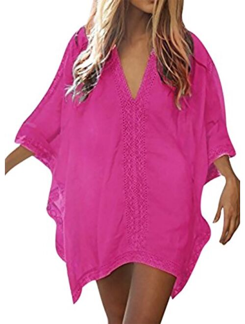 Loritta Womens Beach Bathing Suit Swim Bikini Swimsuit Oversized Cover Up Dresses