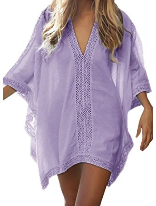 Loritta Womens Beach Bathing Suit Swim Bikini Swimsuit Oversized Cover Up Dresses