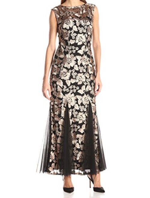 alex evenings embroidered gown