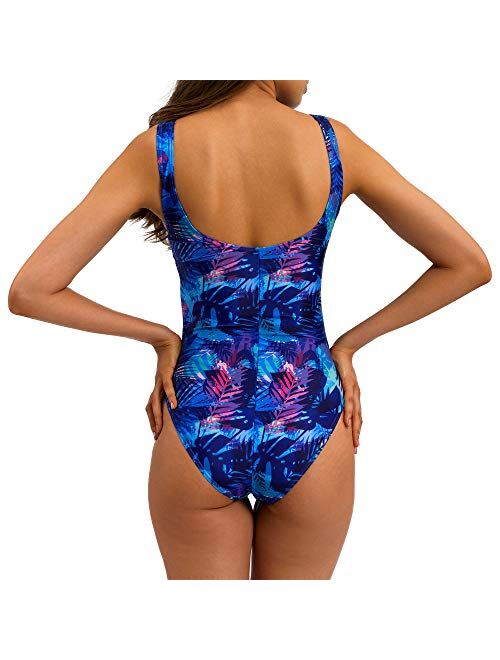 AVVA Tummy Control One Piece Swimsuits for Women - Sexy Bathing Suits with Slimming High Waist