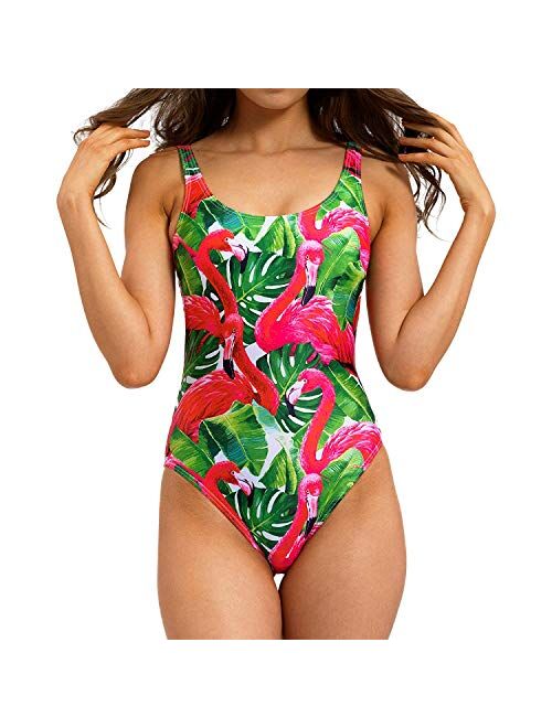 AVVA Tummy Control One Piece Swimsuits for Women - Sexy Bathing Suits with Slimming High Waist