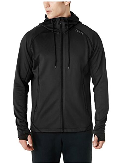 TSLA Men's Performance Active Training Full-Zip Hoodie Jacket