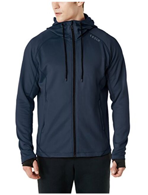 TSLA Men's Performance Active Training Full-Zip Hoodie Jacket