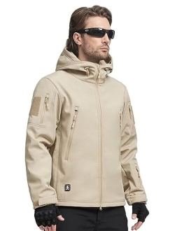 Men's Outdoor Waterproof Soft Shell Hooded Military Tactical Jacket