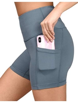 Yogalicious Ultra Soft Lightweight Hi Rise Shorts - High Waist Yoga Shorts