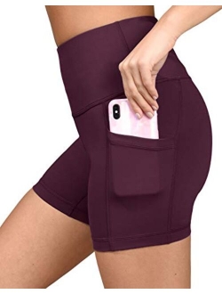 Yogalicious Ultra Soft Lightweight Hi Rise Shorts - High Waist Yoga Shorts