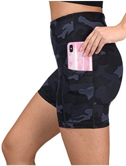 Yogalicious Ultra Soft Lightweight Hi Rise Shorts - High Waist Yoga Shorts