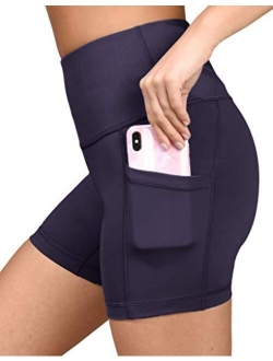 Yogalicious Ultra Soft Lightweight Hi Rise Shorts - High Waist Yoga Shorts