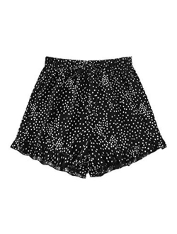 Women's Plus Size Shorts Summer Casual Floral Elastic Waist Shorts