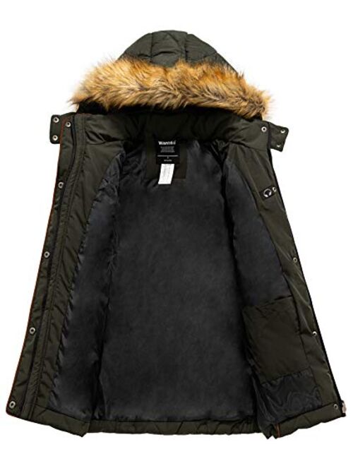 Wantdo Women's Thicken Winter Coat Classic Quilted Puffer Jacket With Fur Hood