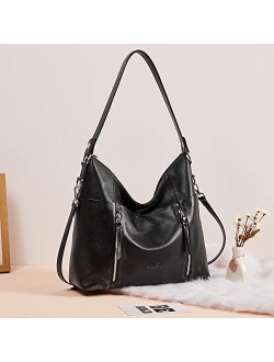Women Genuine Leather Hobo Handbags Designer Top Handle Tote Large Purses Fashion Ladies Shoulder Bag