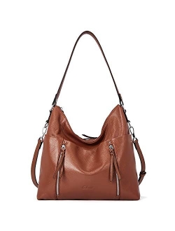 Women Genuine Leather Hobo Handbags Designer Top Handle Tote Large Purses Fashion Ladies Shoulder Bag