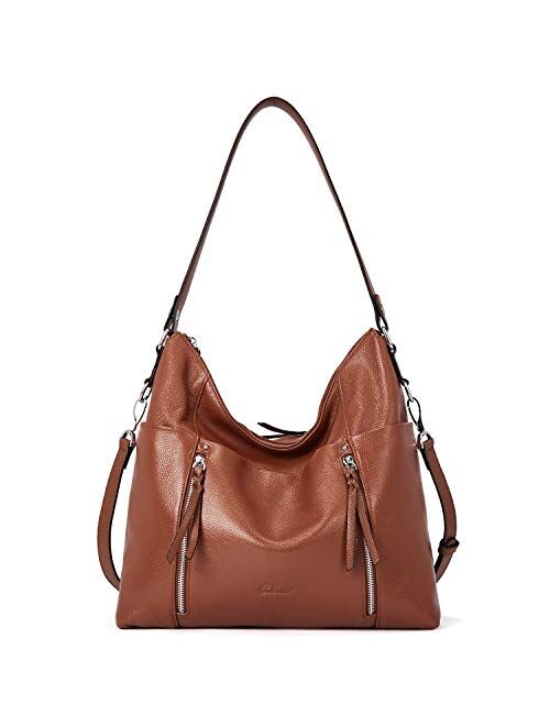 CLUCI Women Genuine Leather Hobo Handbags Designer Top Handle Tote Large Purses Fashion Ladies Shoulder Bag