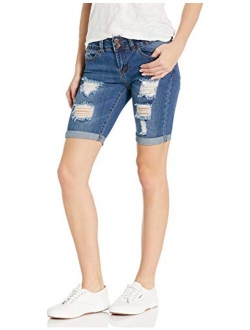 COVER GIRL Women's Jeans Juniors Denim Shorts Booty Bermuda Capri Mid Rise Basic Or Ripped