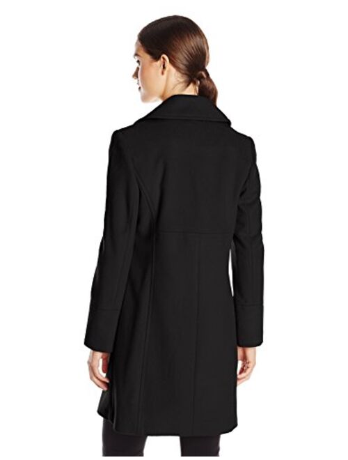 Larry Levine Women's Single-Breasted Notch Collar Wool Coat