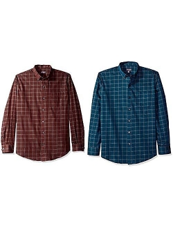 Men's Wrinkle Free Twill Long Sleeve Button Down Shirt