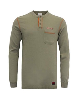 Titicaca Flame Resistant FR 7OZ 100% Cotton Henley Style Long Sleeve T-Shirts