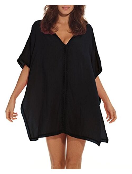 Walant Womens Solid Oversized Beach Cover Up Swimsuit Bathing Suit Beach Dress